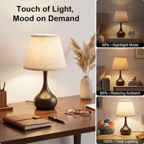 Touch bedside lamp on a nightstand